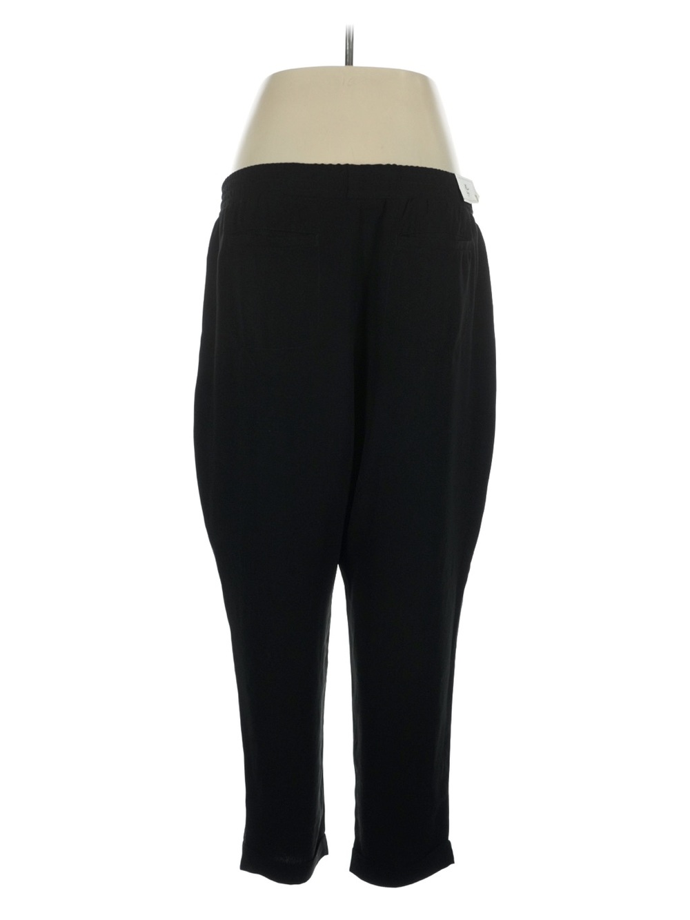 GAP Black cuffed Elastic-Waist Pants